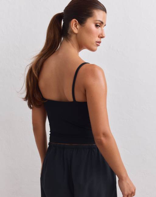 Aim'n Black sculpting strap singlet in black, 2 of 4