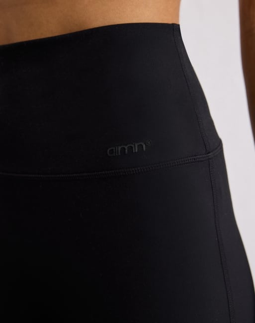 Aim'n - Black Sense - Mallas largas negras de pernera recta, 4 de 4