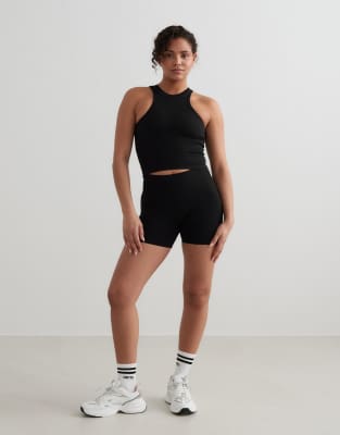 Aim'n Black shape seamless hotpants in black