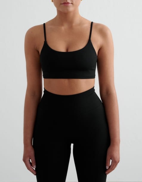 Aim'n Black shape seamless strap bra in black - view 1