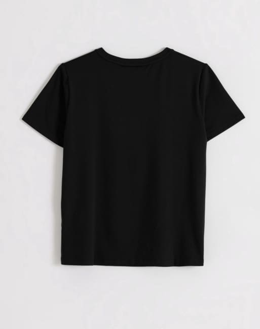 Aim'n Black soft basic round-neck short sleeve in black, 4 of 4