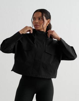 Aim'n Black waterproof jacket in black