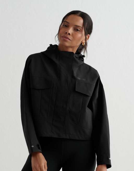 Aim'n Black waterproof jacket in black