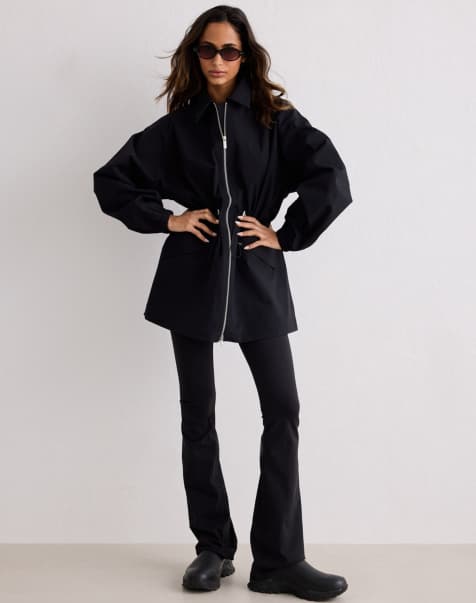 Aim'n Black waterproof zip jacket in black - view 1