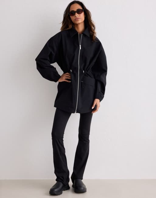 Aim'n Black waterproof zip jacket in black, 4 of 4