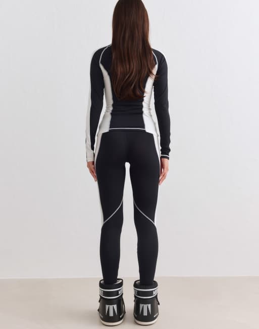 Aim'n Black/white soft basic baselayer long sleeve in black/white, 2 of 4
