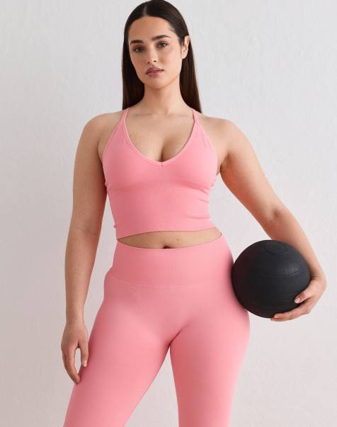 Aim'n Blush shape seamless cross back bralette in blush - view 1