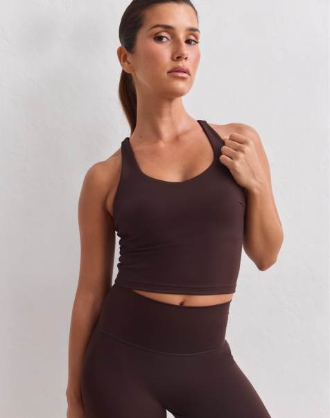 Aim'n - bralette con tirantes moldeadora en chocolate - view 1