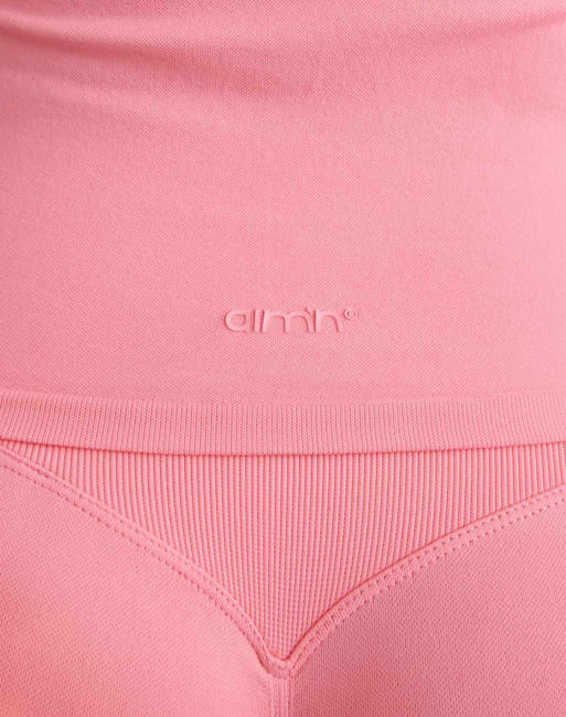 Aim'n - Brassière monospalla senza cuciture color cipria, 3 di 4