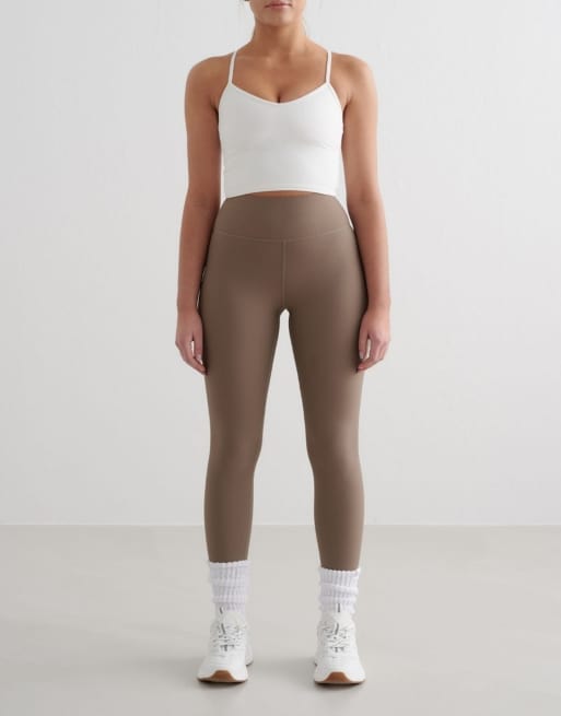 Aim'n - Brassière tecnica a coste bianca, 3 di 4
