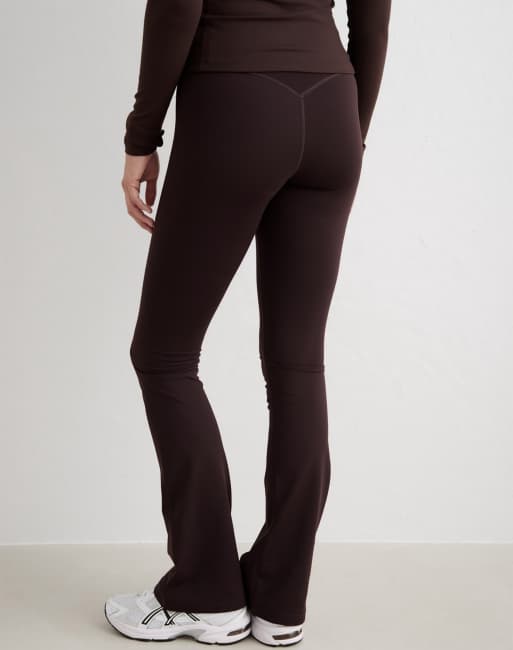Aim'n cacao varmende flare Petite tights i cacao, 4 af 4