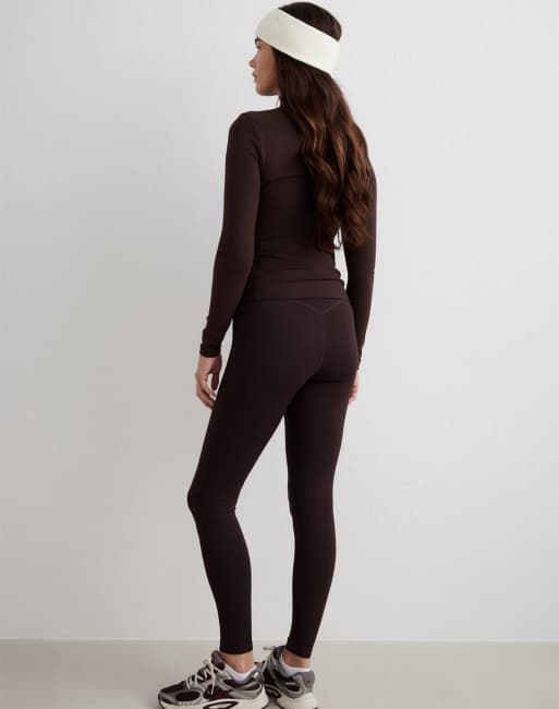 Aim'n Cacao varmende petite tights i cacao, 2 af 4