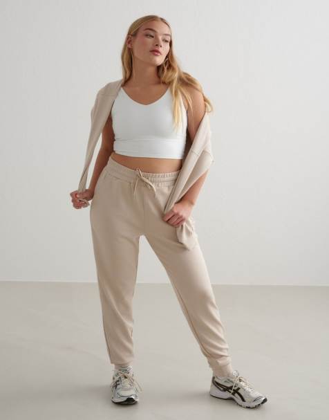 Aim'n Café au lait comfy modal pants in beige - view 1
