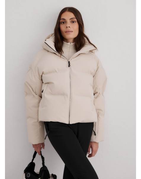 Aim'n Cafe au lait cortina puffer jacket in cafe au lait - view 1