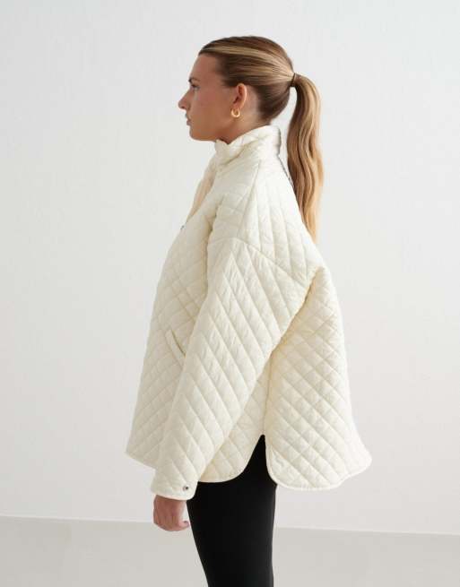 Aim'n - Chaqueta blanco almendra guateada extragrande, 4 de 4