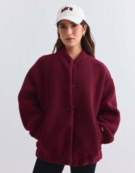 Aim'n - chaqueta coach de pelo en merlot - view 1
