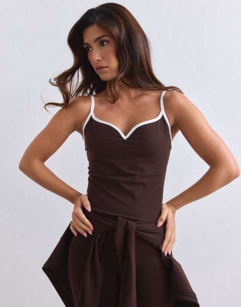 Aim'n Chocolate sense contour singlet in chocolate - view 1
