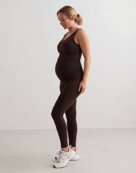 Aim'n Chocolate sense maternity tights in chocolate - view 1