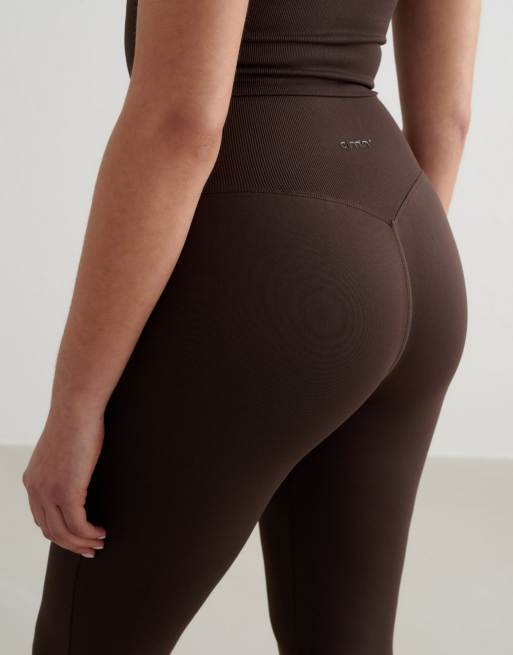 Aim'n Chocolate shape seamless flare tights, 2 of 4