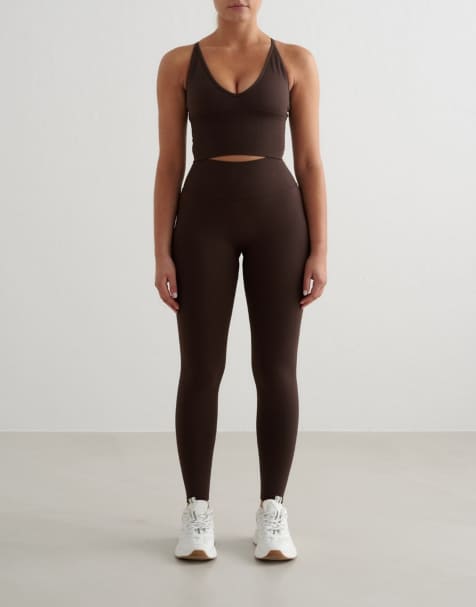 Aim'n Chocolate shape seamless tights in chocolate - view 1