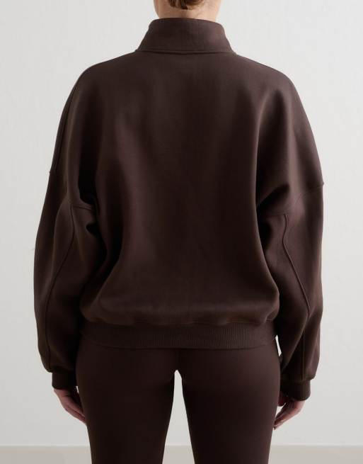 Aim'n Chocolate varsity sweat half zip, 4 of 4