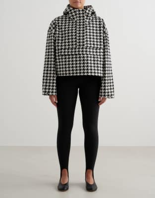 Aim'n - Clay - Wasserdichter Cropped-Anorak mit Pepitamuster-Bunt