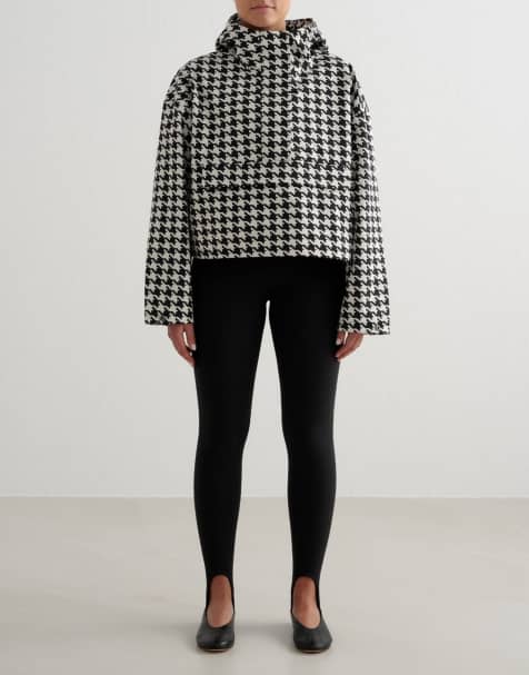 Aim'n – Clay – Wasserdichter Cropped-Anorak mit Pepitamuster - view 1