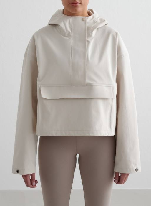 Aim'n – Clay – Wasserdichter kurzer Anorak in Beige