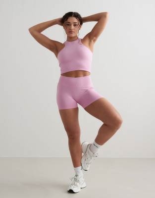 Aim'n Cotton candy shape seamless hotpants in pink