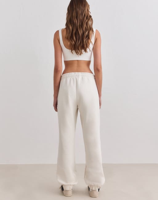 Aim'n cremefarvede klassiske sweatpants, 2 af 4