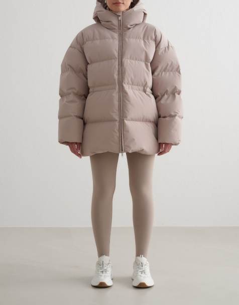 Aim'n Dark clay moment puffer jacket in dark clay - view 1