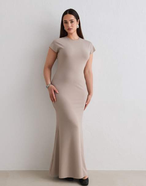 Aim'n Dark clay sense mermaid cap sleeve dress - view 1