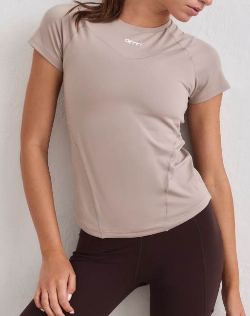 Aim'n Dark clay soft basic short sleeve in dark clay, 4 of 4