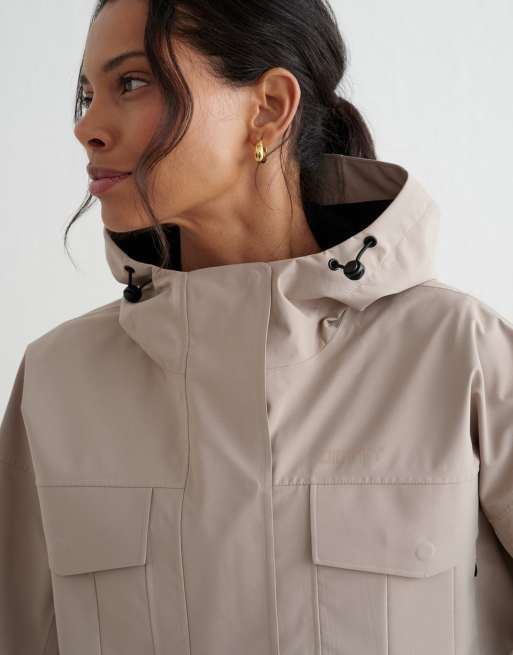 Aim'n Dark clay waterproof jacket in beige