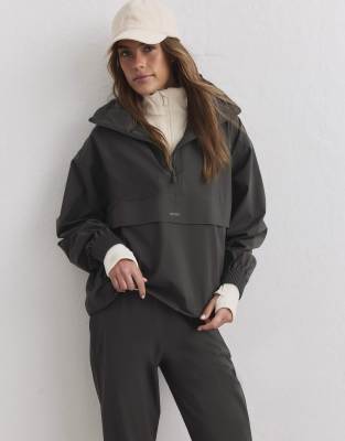 Aim'n Dark ivy waterproof stretch anorak in dark ivy | ASOS