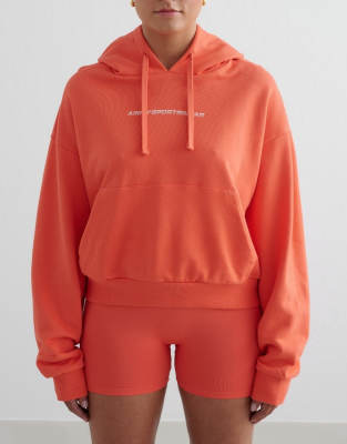 Aim'n - Dicker Kapuzenpullover aus Terry-Stoff in Mandarinen-Orange