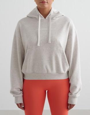 Aim'n - Dicker Kapuzenpullover aus Terry-Stoff in meliertem Beige-Neutral