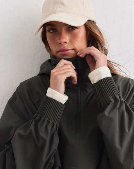Aim'n donker olijfgroene stretch anorak in donker olijfgroen, 2 van 4