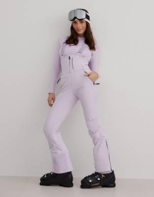 Aim'n - Elastische Thermo-Latzhose in blassem Lavendel-Lila