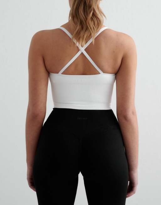Aim'n – Formendes, nahtloses Bustier in Weiß mit überkreuzten Rückenträgern, 2 von 4
