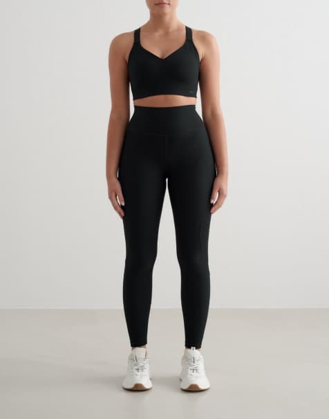 Aim'n – Gerippte Performance-Leggings in Schwarz mit Tasche - view 1