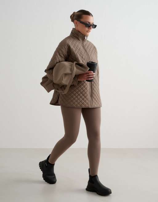 Aim'n - Giacca trapuntata oversize color torrone