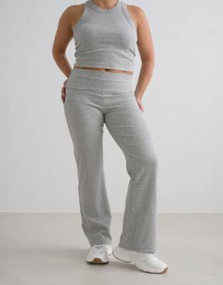 Aim'n Grey - Ease Ribbed Pants - Gerippte Hose in Grau meliert in Petite