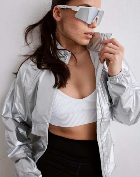 Aim'n - Hardloopjack in metallic zilver - view 1