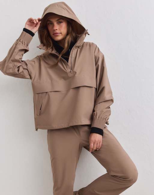 Aim'n Hazelnut waterproof stretch anorak in hazelnut, 2 of 4