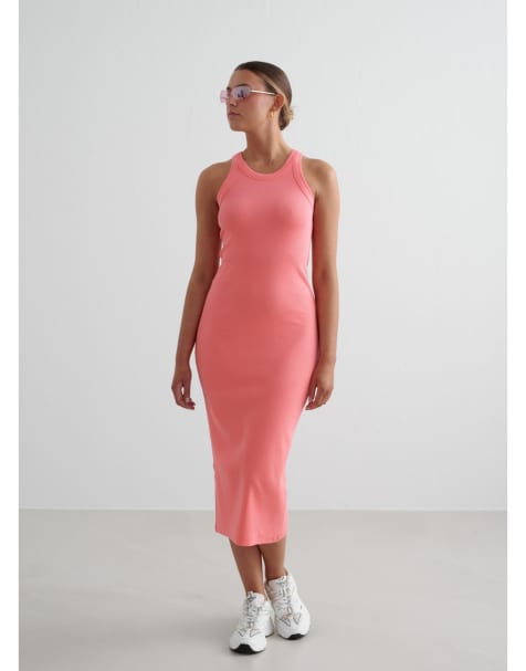 Aim'n Hibiscus ease ribbed tank dress in pink - view 1