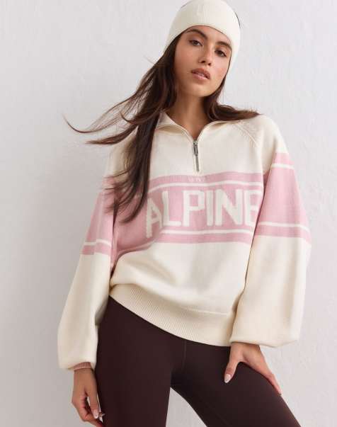 Aim'n jersey de punto alpino con media cremallera en Pink frost - view 1