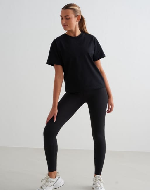 Aim'n – Kastiges T-Shirt in Schwarz, 3 von 4