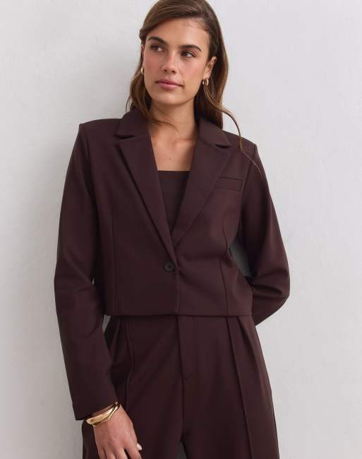 Aim'n kurzer Blazer in Schokobraun, 3 von 4
