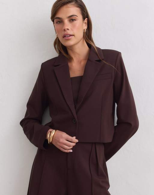 Aim'n kurzer Blazer in Schokobraun, 4 von 4